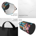 thumbnail image 2 of Balery Whimsical Cats and Flowers Scene Cesta de ropa redonda con asas, impermeable, independiente, para ropa, juguetes, dormitorio y familia-Medium, 2 of 6