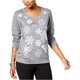 thumbnail image 2 of Sudadera Style & Co. Snowflake para mujer gris pequeña, 2 of 2