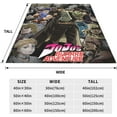 thumbnail image 3 of JoJo''s Bizar#re Adven-ture Fleece Blanket Soft Cozy Throw Blanket 60x80, Lightweight Fuzzy Comfy Flannel Blanket Warm Plush Throw Blankets for Couch, Sofa, Bed, 3 of 6