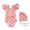 Watermelon Red, variant on Riecok Swimsuit Toddler Girl Summer Ruffle Sleeve Bathing Suit Cute Printed Beach One Piece Swimwear with Hat