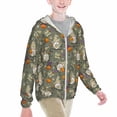thumbnail image 2 of Cauagu Halloween Mummy Gnome Print Sun Protection Jacket for Teen,Full-Zipper Long Sleeve Sun Shirts with Pockets UV Hoodie Shirts Outdoor Athletic Jacket-Large, 2 of 7