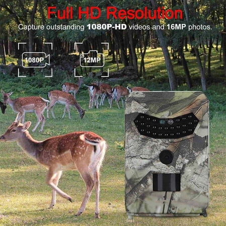 Myriann Outdoor Hunting Trail Camera 12MP 1080P HD Game Camera with Night Vision No Glow