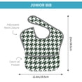 thumbnail image 4 of Zufioo Scottish Checkered Print Toddler Adjustable Waterproof Bib, 11.6x15 Inch Feeding Bib Suitable for 6-24 Month Babies, 4 of 8