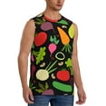 thumbnail image 2 of Daiia Cartoon Vegetables Printed Men's Tank Tops,Casual Soft Sleeveless Gym Muscle Shirts Bodybuilding Tee-Small, 2 of 8