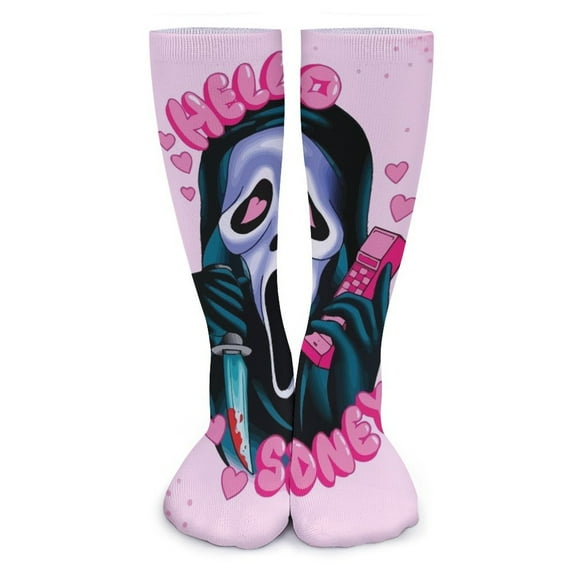 Scream Ghostface Thick Stockings for Men Women Durable Comfort Calf Socks Soft Casual Crew Socks 15.7inches