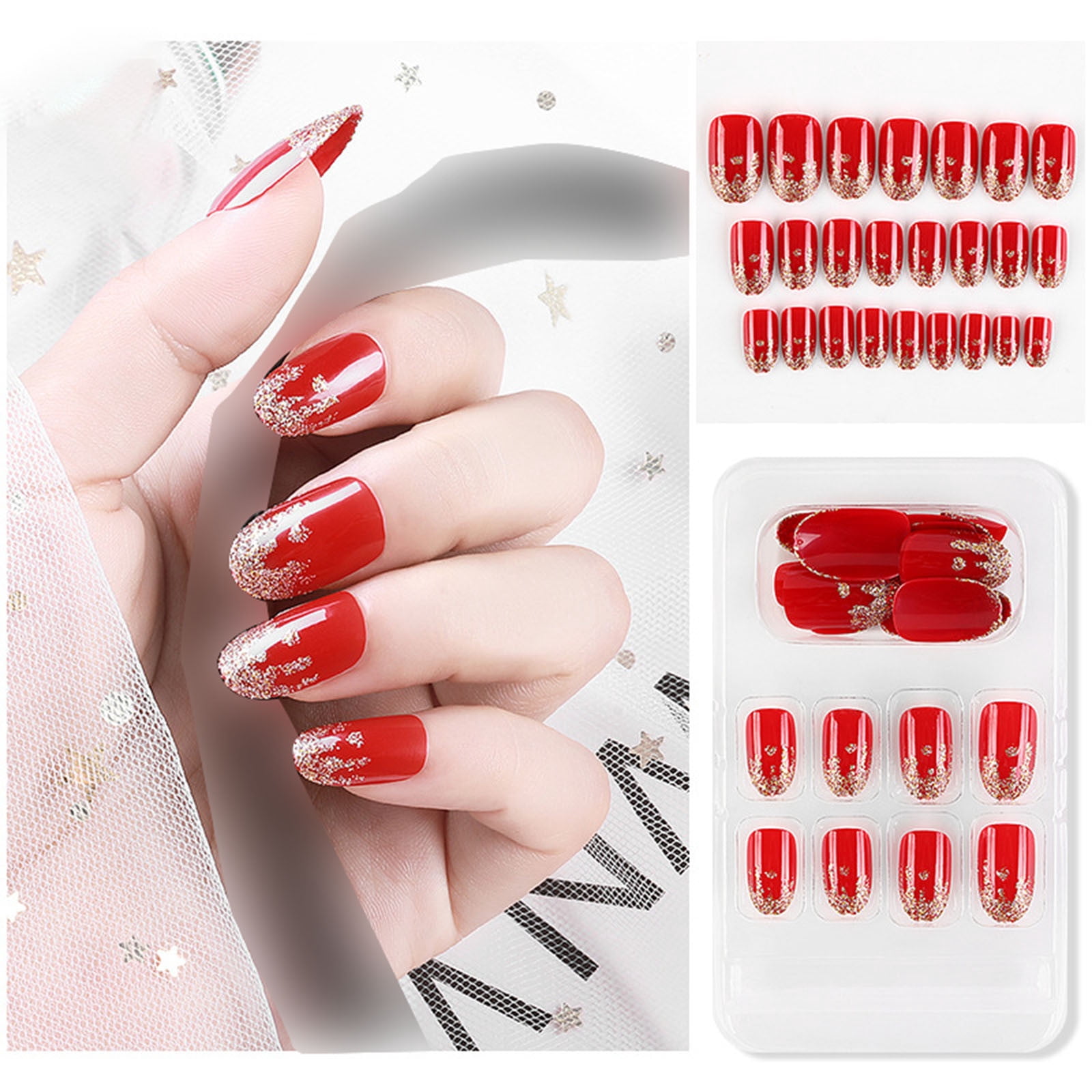 YZHM Wearing Nail Ballet Fake Nails Finished Removable Wearing Nails Big  Sale M - Walmart.com