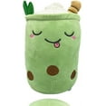 thumbnail image 1 of Peluche Boba de peluche, peluche Boba Plushie Boba almohada de peluche con burbujas de té, juguete de peluche, cojín de abrazo Kawaii súper suave, juguete de peluche realista para niñas y niños (9 pulgadas, verde) oso de fresa Electrónica, 1 of 3