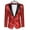 Red, variant on Men Shiny Sequins Suit Jacket Dress Sport Coat Banquet Prom Disco Party