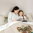thumbnail image 4 of Manfei Chic Christmas Tree Bedding Comforter Set 7pcs, Vintage Artwork King Bedding Sets, Fashion Leopard Print Bowknot Reversible Bed Sheets, Breathable Home Decor, 4 of 7