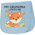 thumbnail image 2 of Inktastic My Grandma Loves Me Little Fox Baby Burp Cloth, 2 of 3