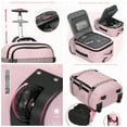thumbnail image 5 of Hynes Eagle 22-inch Rolling Backpack Convertible Carry On Luggage with 4-Piece Packing Cubes, Pink & Black, 5 of 10