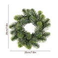 thumbnail image 3 of Artificial Green Leaves Candle Ring Wreath, Mini Plastic Candle Holder for 3-4 Inch Pillar Candles, Festive Christmas Table Centerpiece Garland Decor for Fireplace Mantel Dinner Party Home Holiday, 3 of 6