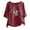 Red, variant on WREESH Womens Loose Linen Shirts Fashion Printed T-Shirt Short Sleeves Blouse Round Neck Casual Tops Brown