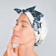 thumbnail image 2 of MesaSe Bonnet de Douche de Luxe pour Femmes - Bonnet de Douche Imperméable et Réutilisable pour Cheveux Longs (floral), 2 of 6