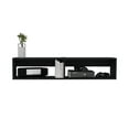 thumbnail image 4 of Black Floating TV Stand With Cable Management & Open Shelves Fits Large TVs, 4 of 7