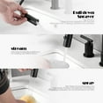 thumbnail image 2 of Matte Black Pull Down Bathroom Faucet with Pop-up Drain, 8 inch Widespread Bathroom Faucet 3 Hole with Pull Down Sprayer 2 Modes. 8'' Matte Black Bathroom Faucet with Supply Lines, 2 of 9