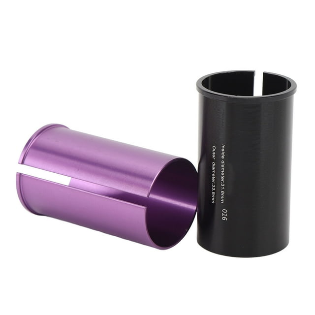 Bike Seatpost Reducer Shim Adapter, 2PCS Variable Diameter Sleeve Aluminum Alloy for Mountain and Road Cycling, Easy Installation with Fine CNC Machining CD Texture Appearance