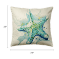 thumbnail image 6 of Fab Habitat Indoor/Outdoor Throw Pillow Made from Recycled Polyester Yarn - Stain Resistant, Machine Washable, Insert Included - Patio, Deck, Porch, Living Room - Starfish Teal (20" x 20"), 6 of 8