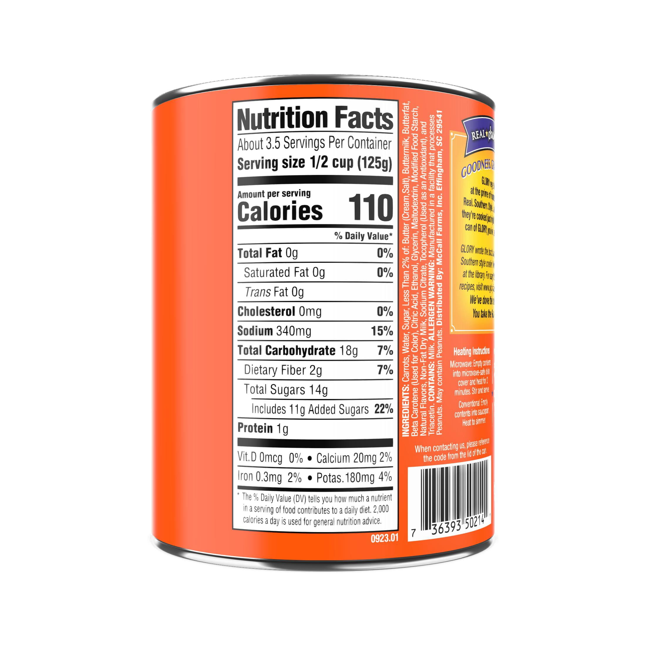 (2 pack) Glory Foods Seasoned Southern Style Honey Carrots, Canned Vegetables, 15.5 oz