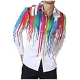 thumbnail image 1 of Camisetas de Teñido Anudado Para Hombre, Camisas de Vestir Coloridas Con Arco Iris, Camisas Informales de Manga Larga Con Botones Florales Odeerbi ODB-6, 1 of 7
