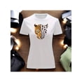 thumbnail image 1 of Playera Blusa Con Estampado De Jaguar Animal Print Ropa Para Mujer Color Blanco Talla Grande Marca Emil SaEs, 1 of 4