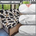 thumbnail image 6 of XYZCANDO Cow Print RV Dinette Cushion Covers Stretchable Camper Accessories Universal Couch Cover 2 Cushion Sofa Soft Sofa Covers Washable 1 Backrest Cover and 1 Bench Cover Black, 6 of 7