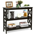 thumbnail image 3 of Resenkos 3-Tier Console X-Design Sofa Side Accent Table-Espresso, Narrow Console Table, Entryway Hall Table with Shelves for Foyer & Entry Spaces, 3 of 7