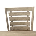 thumbnail image 4 of Set of 2 Grayish Brown Solid Wood Counter Chairs, Modern Farmhouse Ladderback Dining Chairs with Upholstered Cushion, 4 of 10