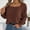 Coffee, variant on Baqcunre Womens Sweaters Womens Knit Square Neck Long Sleeve Casual Loose Pullover Sweater Top Crewneck Sweatshirts Womens Fall Tops Coffee L