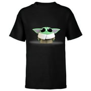 Star Wars The Mandalorian The Child Emoticon - Short Sleeve T-Shirt for Kids - Customized-Black
