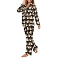 thumbnail image 2 of FOR U DESIGNS Halloween Cute Ghost Pajama Sets for Women 2 Piece Button Down Long Sleeve Pants with Pockets Size 3XL Sleepwear Long V-neck Tops for Women Winter, 2 of 7