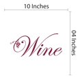 thumbnail image 4 of WINE - Easy To Apply Wine Lettering Art Quote Decoration Grapevine Fruit Design Removable Home Living Room Bar Vinyl Wall Decal Sticker 10" x 4", 4 of 5