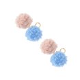 thumbnail image 4 of Unique Bargains 1 Pair Shoelace Charms Sparkly Fluffy Ball Decorative Shoe Clips Pink Light Blue, 4 of 5