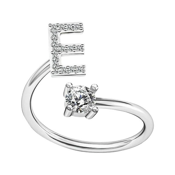 Dengmore Letters Ring Women's Opening Ring Couple Ring Opening Letter Ring Jewelry
