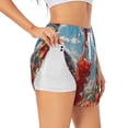 thumbnail image 3 of Lsque Tomato Field Bottle Printed Women's Running Shorts with Liner Pockets,Elastic Quick Dry Workout Athletic Gym Yoga Shorts,Womens High Waist Shorts-Large, 3 of 9