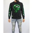 thumbnail image 2 of Sesame Street Oscar the Grouch Sequin Crewneck Sweatshirt Black, 2 of 5