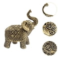 thumbnail image 6 of LOVIVER Elephant Figurine Animal Sculpture Resin, Tabletop Ornament, Decorative Statue for Desk Bedroom Fireplace Entrance Home Decor Gold, 6 of 8