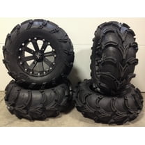 MSA Black Kore 14" UTV Wheels 27" Mud Lite XL Tires Kawasaki Teryx Mule