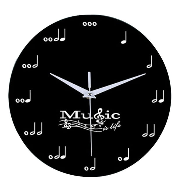 Math And Wall Clock 12 Inch Non Ticking Math And Decorative PVC Wall Clocks For Living Room Laundry Room