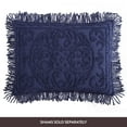 thumbnail image 5 of Beatrice Home Fashions Medallion Chenille Bedspread, Twin, Navy, 5 of 5