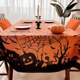 thumbnail image 6 of karymi New Halloween Tablecloth Web Pumpkin Tablecloth Holiday Table Cloth Printed Flower Tea Table Decorative Tablecloth Mens Gifts, 6 of 9