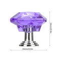 thumbnail image 3 of Elegant Diamond Dresser Knobs, Purple Glass Cabinet Handles for Home & Office Décor, Sparkling Crystal Drawer Pulls with Chrome Base, Easy Installation for Cabinets, Dressers,, 3 of 8