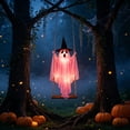 thumbnail image 4 of Sruoe Halloween Hanging Ghost Decorative Durable Lightweight Halloween Decor, Hanging Ghost Decorations for Indoor Outdoor, Porch Garden Patio Tree, Easy Hang Fade Resistant Weatherproof., 4 of 6