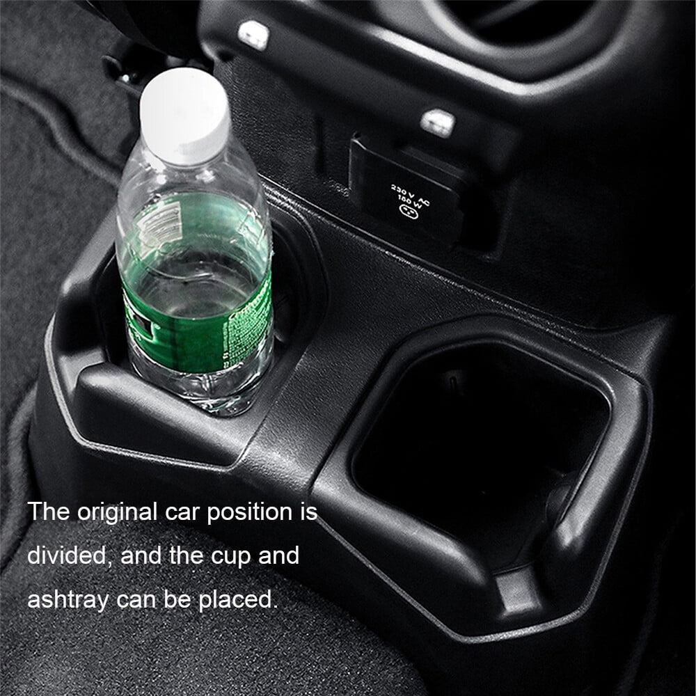 Car Rear Seat Water Cup Holder Car Accessories Black for Jeep Wrangler JL 2018+