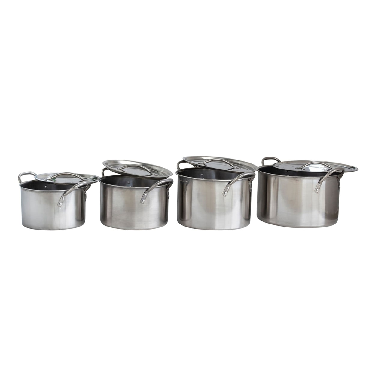8 Piece Stainless Steel Stock Pot Set