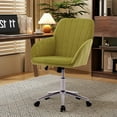 thumbnail image 2 of Wide Backrest & Cushion Gold Base Enhanced Stability Velvet Office Chair Home/Office Furniture, 2 of 11
