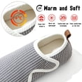 thumbnail image 3 of Knivor Closed Back Slippers for Women Slipper Socks Textured Solid Adjustable Hook and Loop Fuzzy Fleece Indoor Outdoor Non Slip House Shoes, 3 of 8