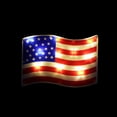 thumbnail image 2 of 13.25" LED Lighted Patriotic 4th of July American Flag Window Silhouette Decoration Battery Operated, 2 of 2