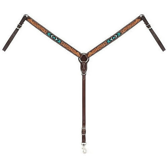 Weaver Turq Cross Turquoise Beaded Breast Collar