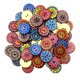 thumbnail image 1 of 2x 100 Piezas Botones de Antiguos Flores Impresión 2 Agujeros Bohemia Botones de de Adornos para Manualidades Artesanía Proveedo BLESIY botones de madera para coser, 1 of 8